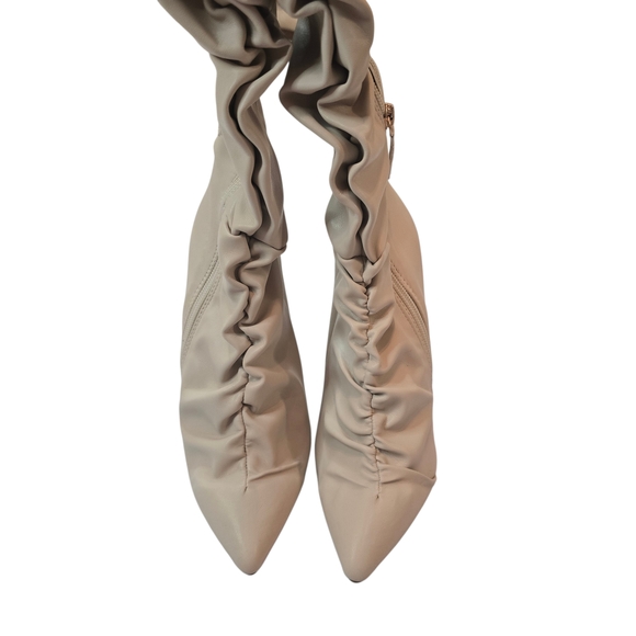 Elegant Cream Knee-High Boots - Picture 3 of 8